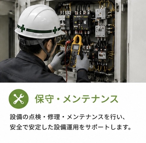分電盤・制御盤の点検・保守・メンテナンスを行う熊谷電設の設備点検作業
